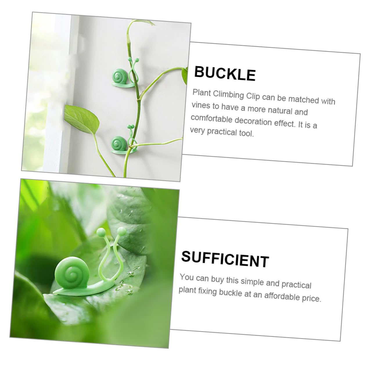 BESPORTBLE 5 Sätze Pothos Wandkletterhaken Plant Wall Clips Plant Clips Plantclips Kletterrosenclips Pflanzenclips Für Wände Kletterwand-Clips Grünpflanzenfixierer Plastik Green 50 Stück * 5