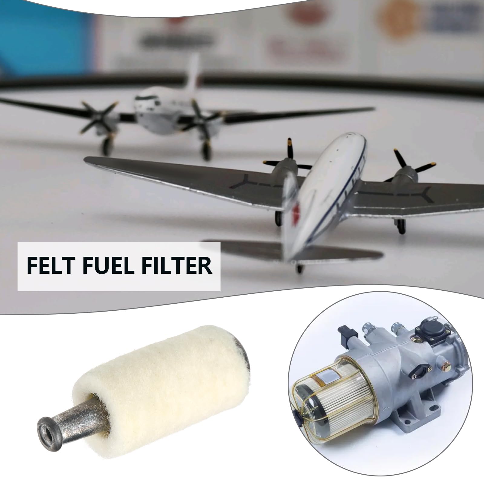 Create idea 2pcs 14mm Felt Pendulum Tank Pendulum with Filter Fuel Filter for Petrol Paraffin Methanol Engines for Garden Equipment Model Aeroplanes