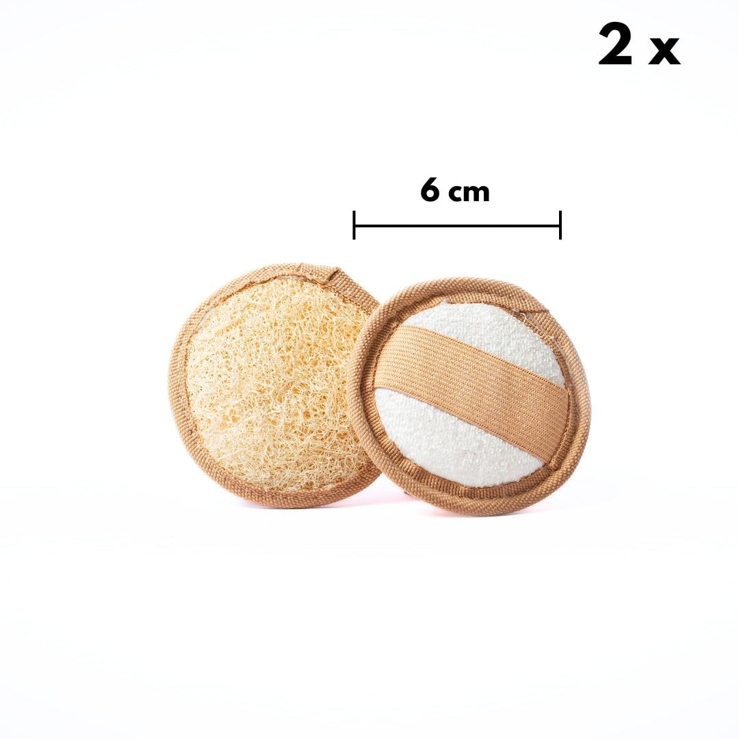 Loofahcrafts Luffa-Schwamm Essentials Set natürlicher ägyptischer Luffa-Pads Gesichtsreinigung Badeschwamm Peeling-Pad Luffagurke Luffakürbis Körper Gesicht Dusche Bad Abschminkpad