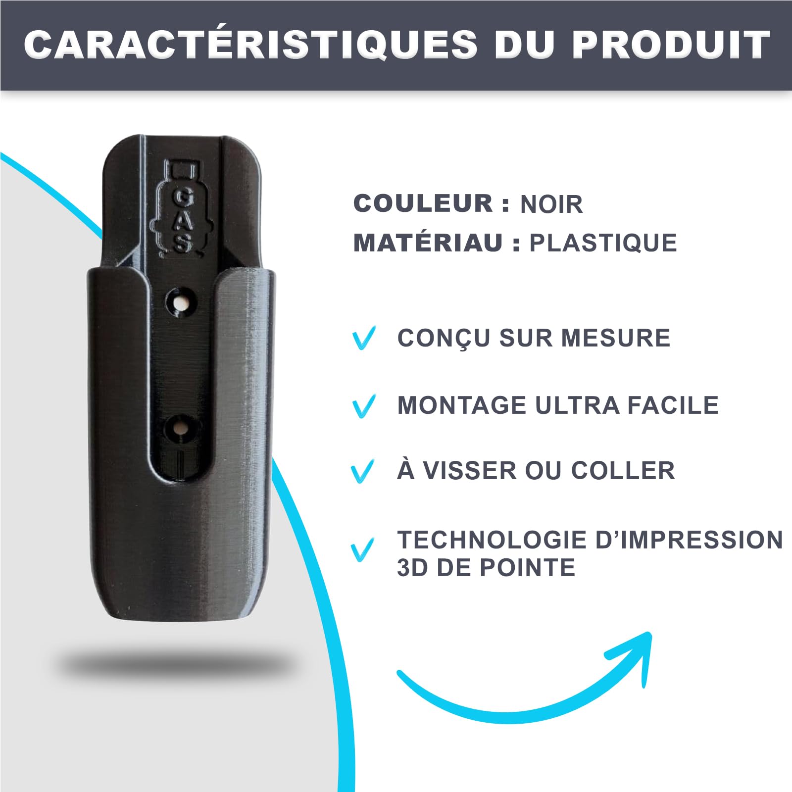 Support pour Truma Level Check – Support pour détecteur de Niveau de gaz – Montage Facile – Compatible Camping-Car – Made in Germany