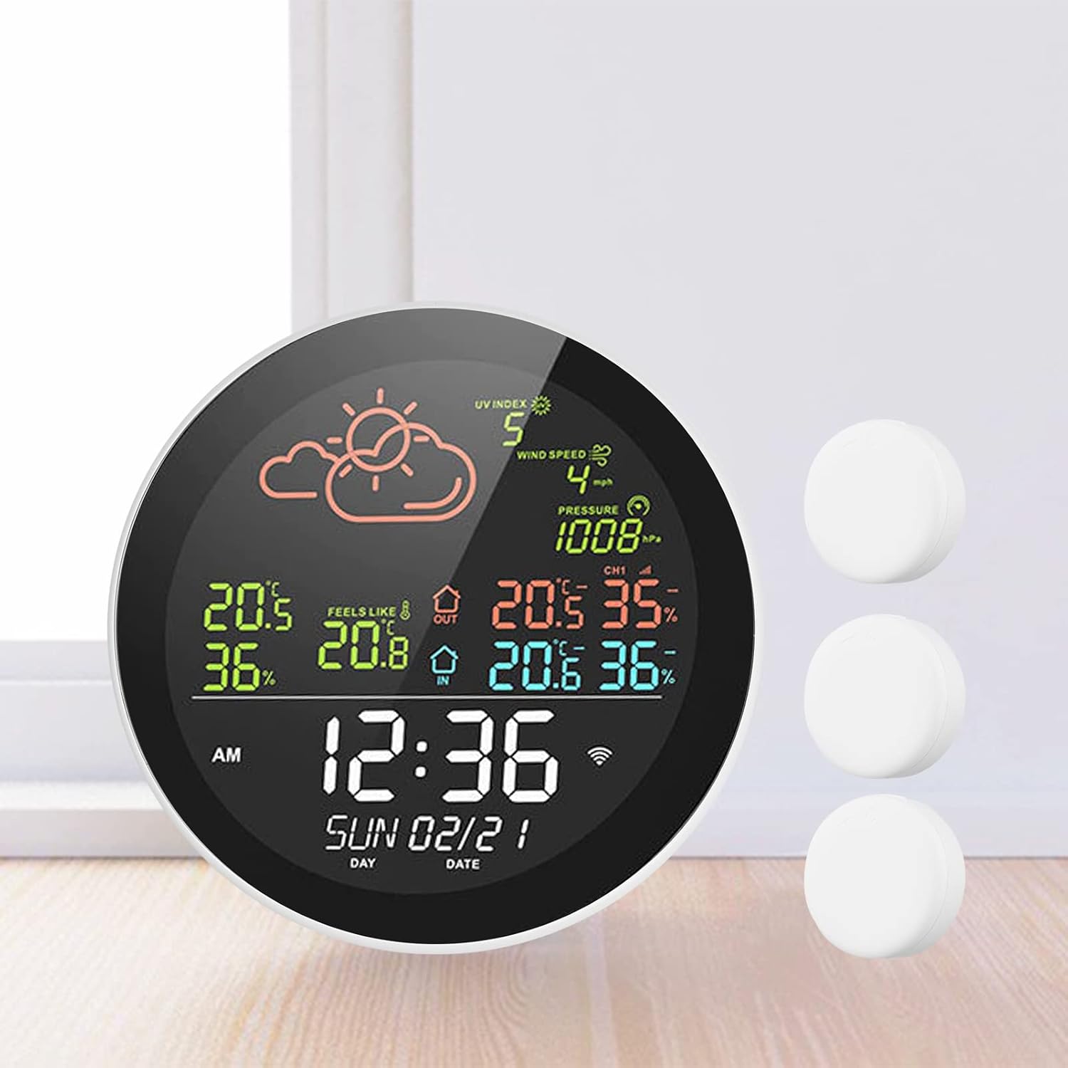 Lianai Smart Tuya WiFi Weather Station display showing various weather parameters