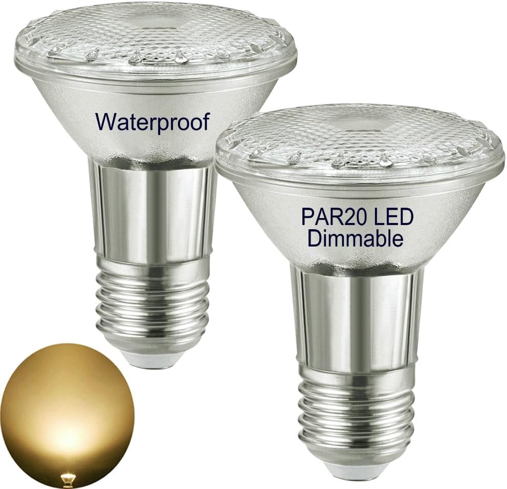 8W PAR20 LED Warm White 3000K Dimmable,Range Hood Light Bulbs,Indoor ...