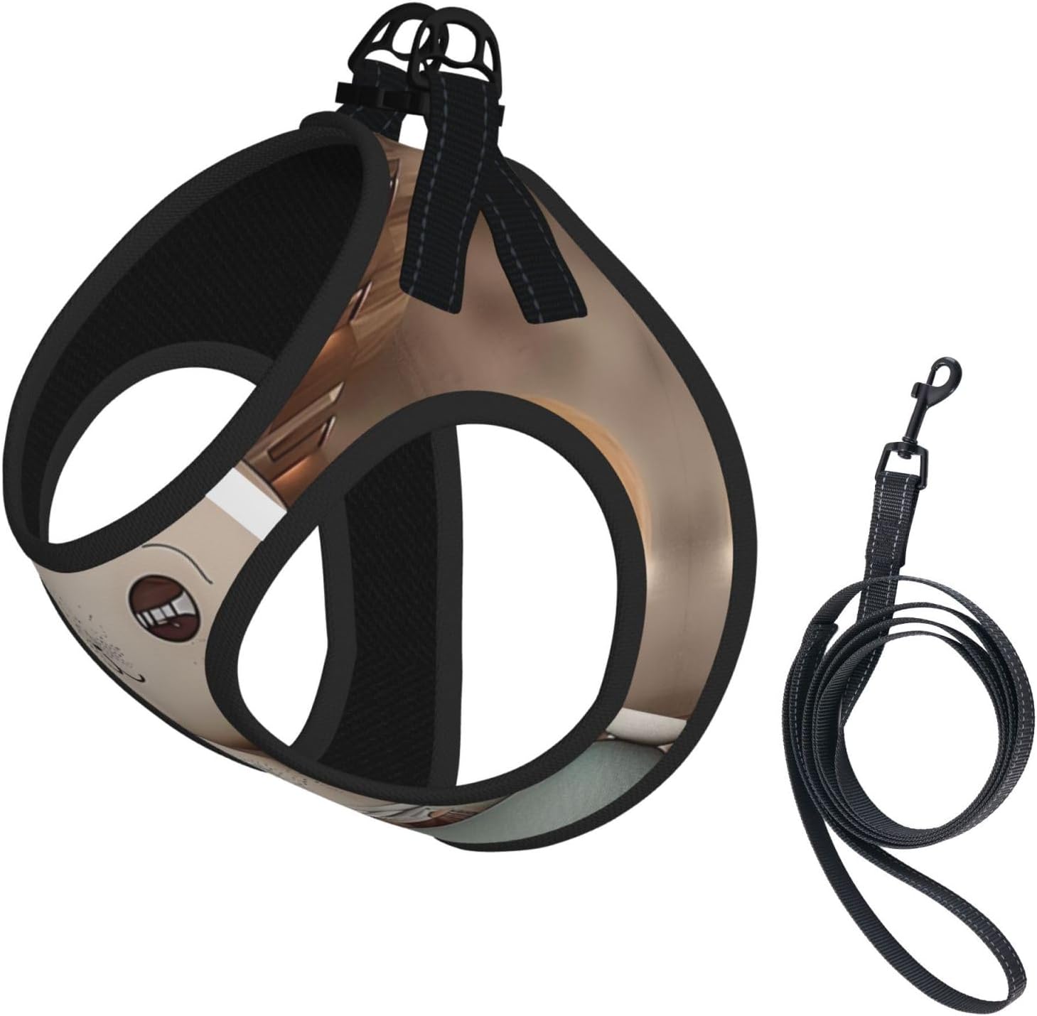 Cute Puppet Pet Vest Small Size Dog Harness and Leash Set, Reflective & Breathable for Puppy Training with Accessories Small