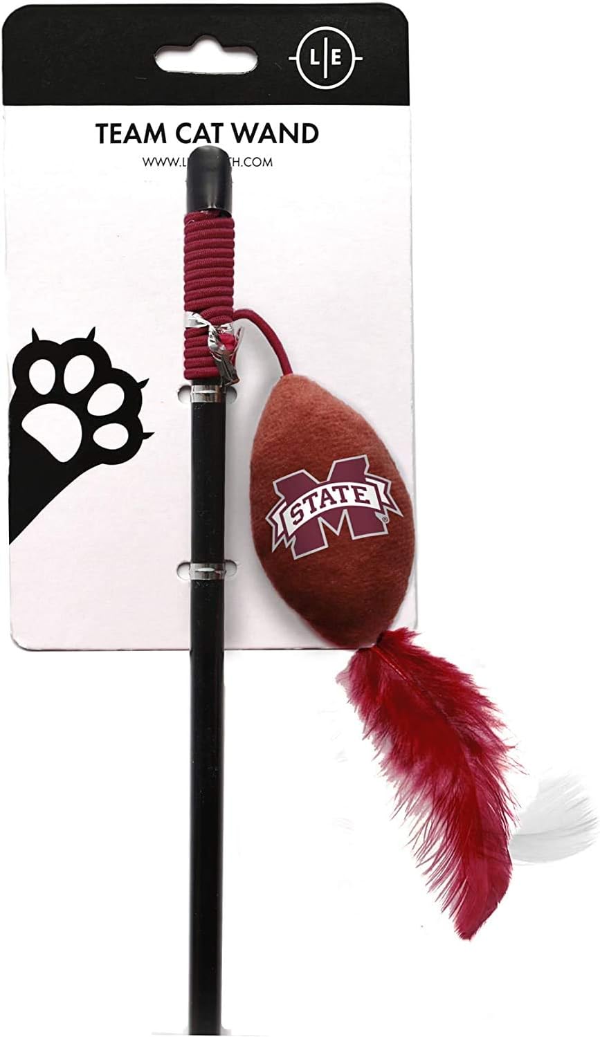 Littlearth NCAA Unisex-Adult Cat Wand Pet Toy