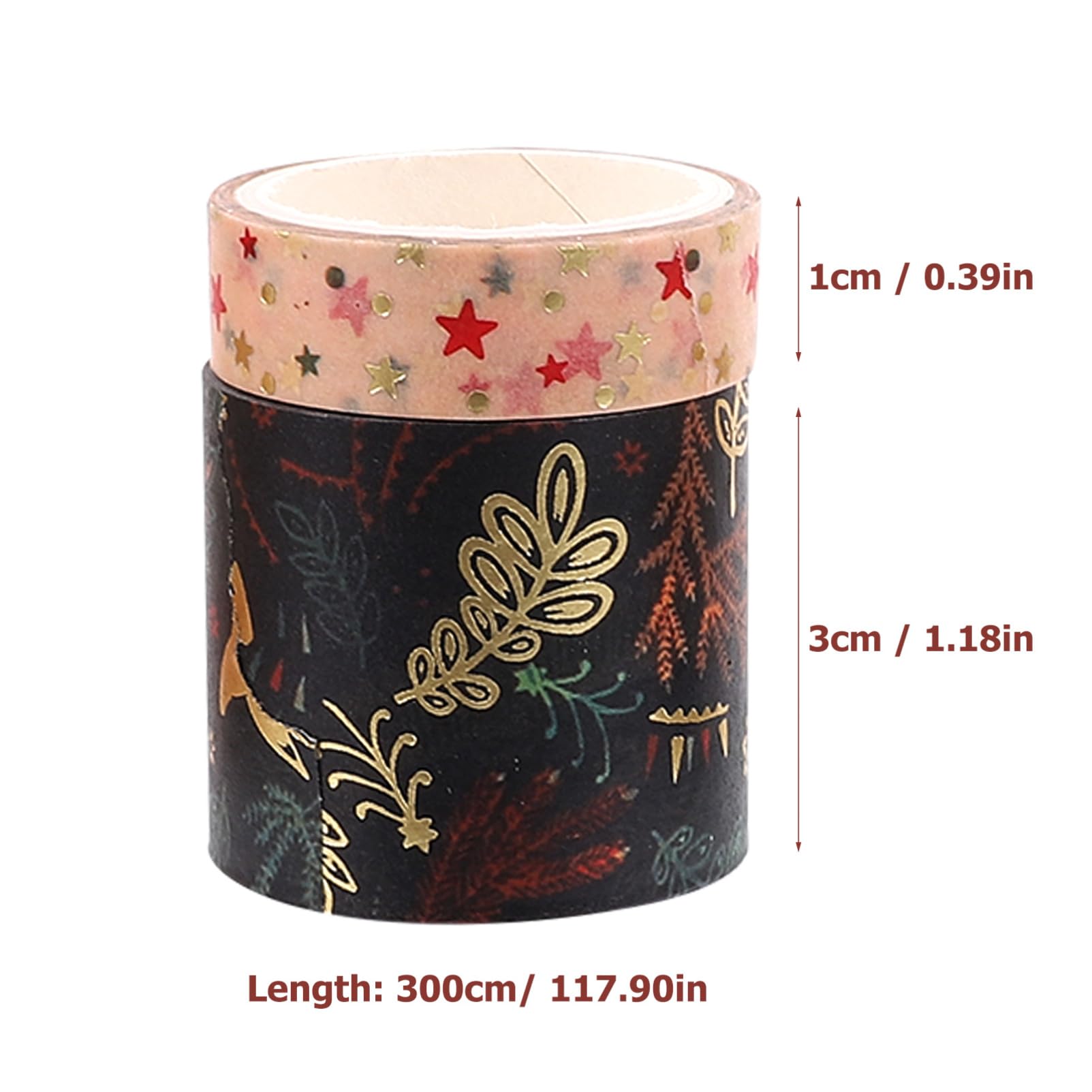 NUOBESTY 4 Set Washi Tape Washi-tape Adorn Proiettire Guarnitura Distributore Di Nastro Avvolgere Il Nastro Adesivo A Tema Natalizio Nastro Fai Da Te Per Album Carta Giapponese 8 * 4