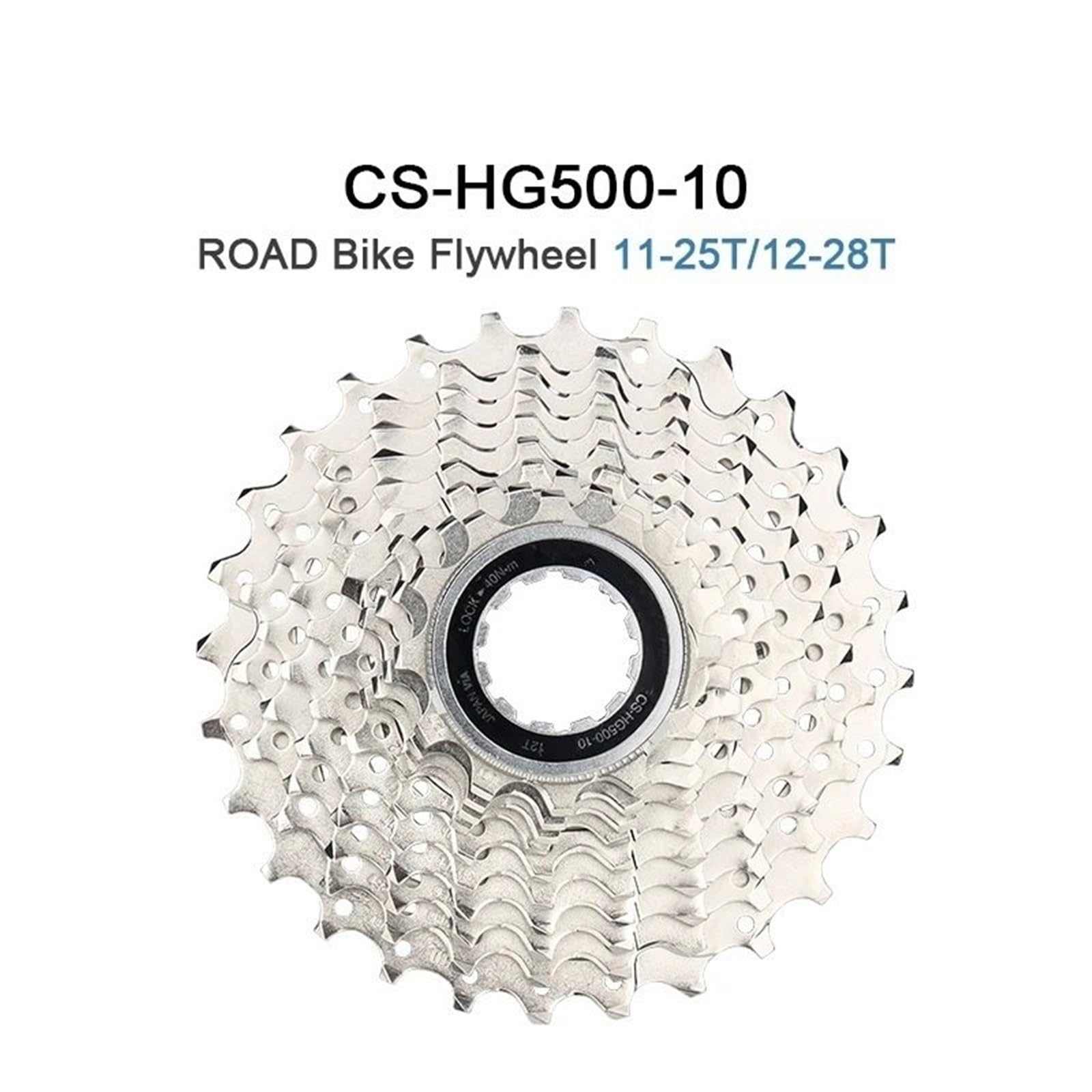 Compatible con Piñón De Cassette Bicicleta Shimano CS-HG500-10 De 10 Velocidades CS HG500-10,Rueda Libre para Bicicleta Carretera MTB 11-25/28 Dientes