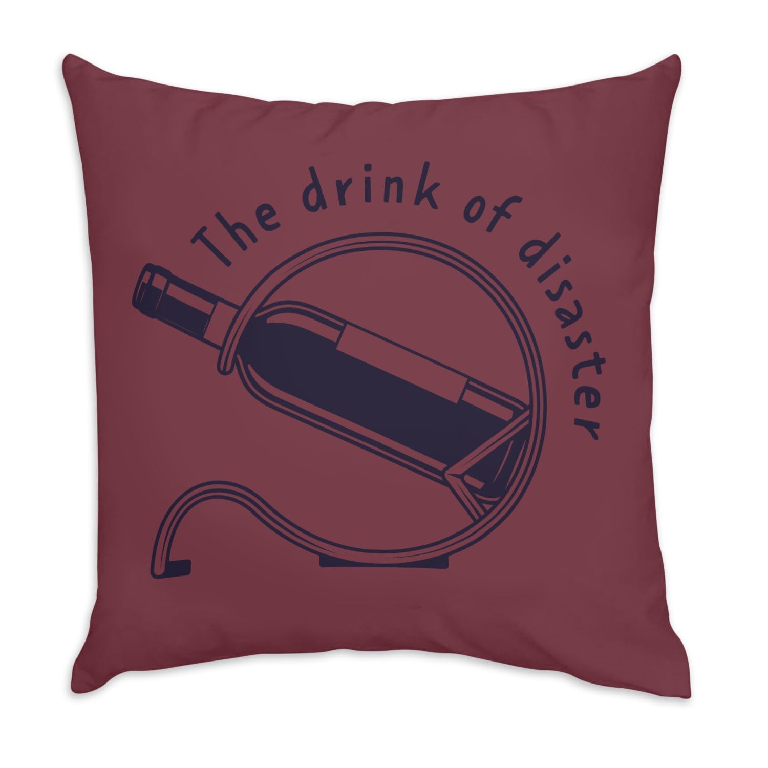 Coussin en velours rouge original 40x40 cm pour un apéro humour au salon