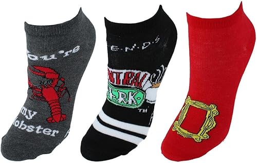 Friends Women's No Show Socks, 3-Pack, Size 4-10