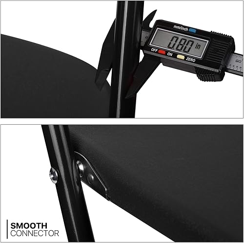 Miniatura 8 de MoNiBloom Juego de mesa y silla mesa de comedor de plástico plegable de 5 pies e interior y exterior portátil apilable juego de 10 para el hogar y