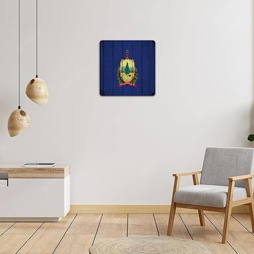 Miniatura 4 de Vermont Farmhouse - Letrero de metal para valla de campo, bandera de Estados Unidos, decoración de pared, placa de metal para restaurantes, oficina,