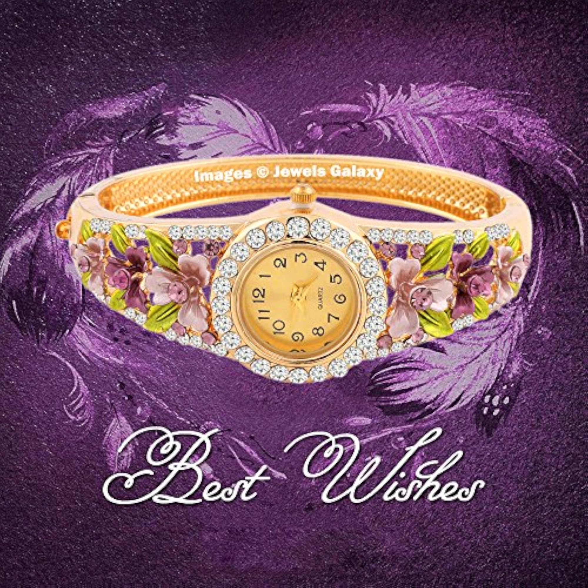 Luxuria AD Floral Charm Bracelet Jewellery