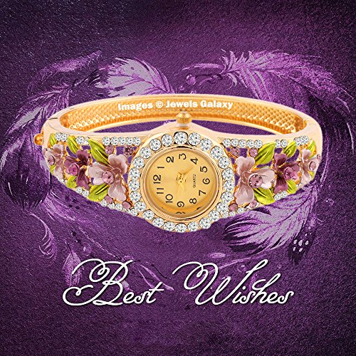 Luxuria AD Floral Charm Bracelet Jewellery