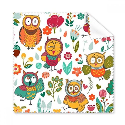 Nettoyeur d'écran de téléphone portable pour le bureau et la maison motif fleurs et hiboux