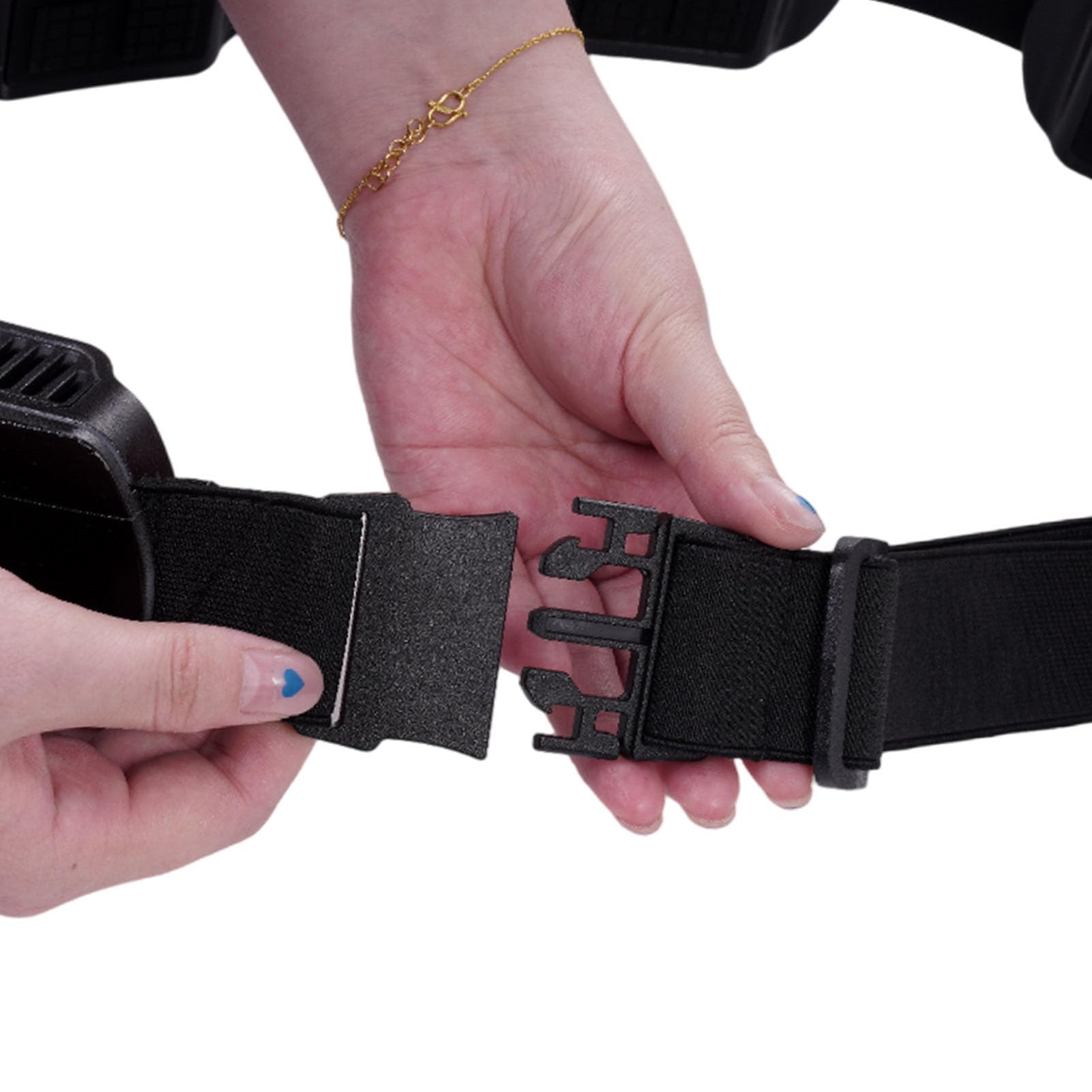 Tosuny Ventilatore in Vita Indossabile Regolabile |Ventola di Raffreddamento a Basso Rumore a 3 velocità per Cintura da Camicia da Esterno, Nera
