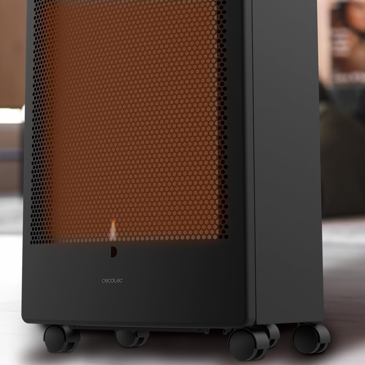 Cecotec Stufa a Gas Readywarm 5300 Catalytic 3000 W di Potenza in 2 Livelli | Tecnología Catalítica, Triplo Sistema Sicurezza, Compatibile con Bombole Gas Capacità 13kg, Maniglie, 4 Ruote, Calore Rapido