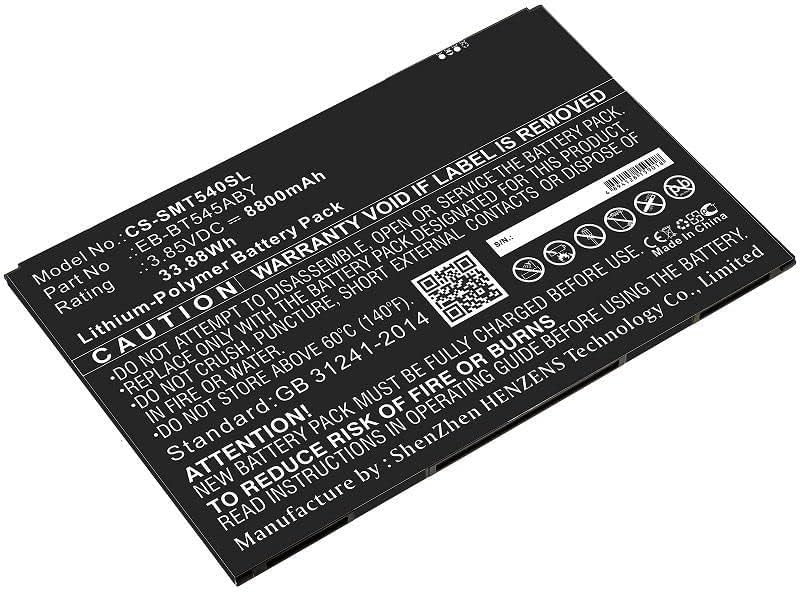 Sparepart Battery for Samsung Tablet 33.88Wh Li-Pol 3.85V 8800mAh, EB-BT545ABY (33.88Wh Li-Pol 3.85V 8800mAh Black for Samsung Tablet SM-T540, SM-T545, SM-T547, Tab Active Pro, Tab Active)