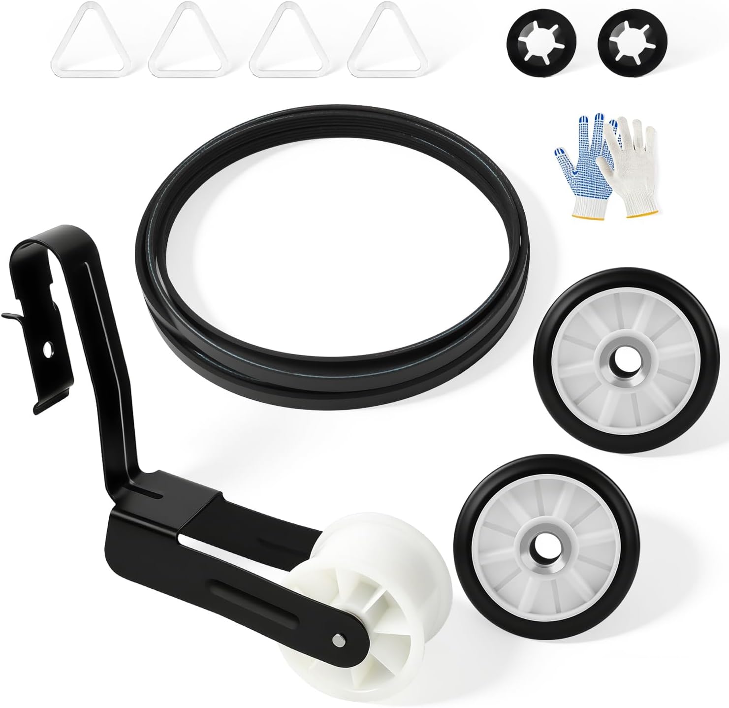 Dryer Repair Kit Replacement Include Belt Drum Rollers Idler Pulley Compatible with Whirlpool WED5000DW1 WED5000DW2 WED5000VQ0 WED5000VQ1 WED5010LW0 WED5010LW1 WED5050LW0 WED5050LW1