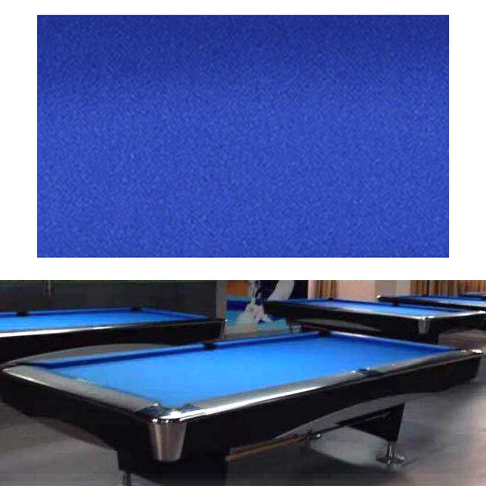 Accessoire de Tissu de Billard peigné 7ft 8ft 9ft Tapis de Nappe Durable Tissu de Couverture en Feutre Hôtel Snooker Table de Billard Clubs, Bleu, 2.4x1.45M