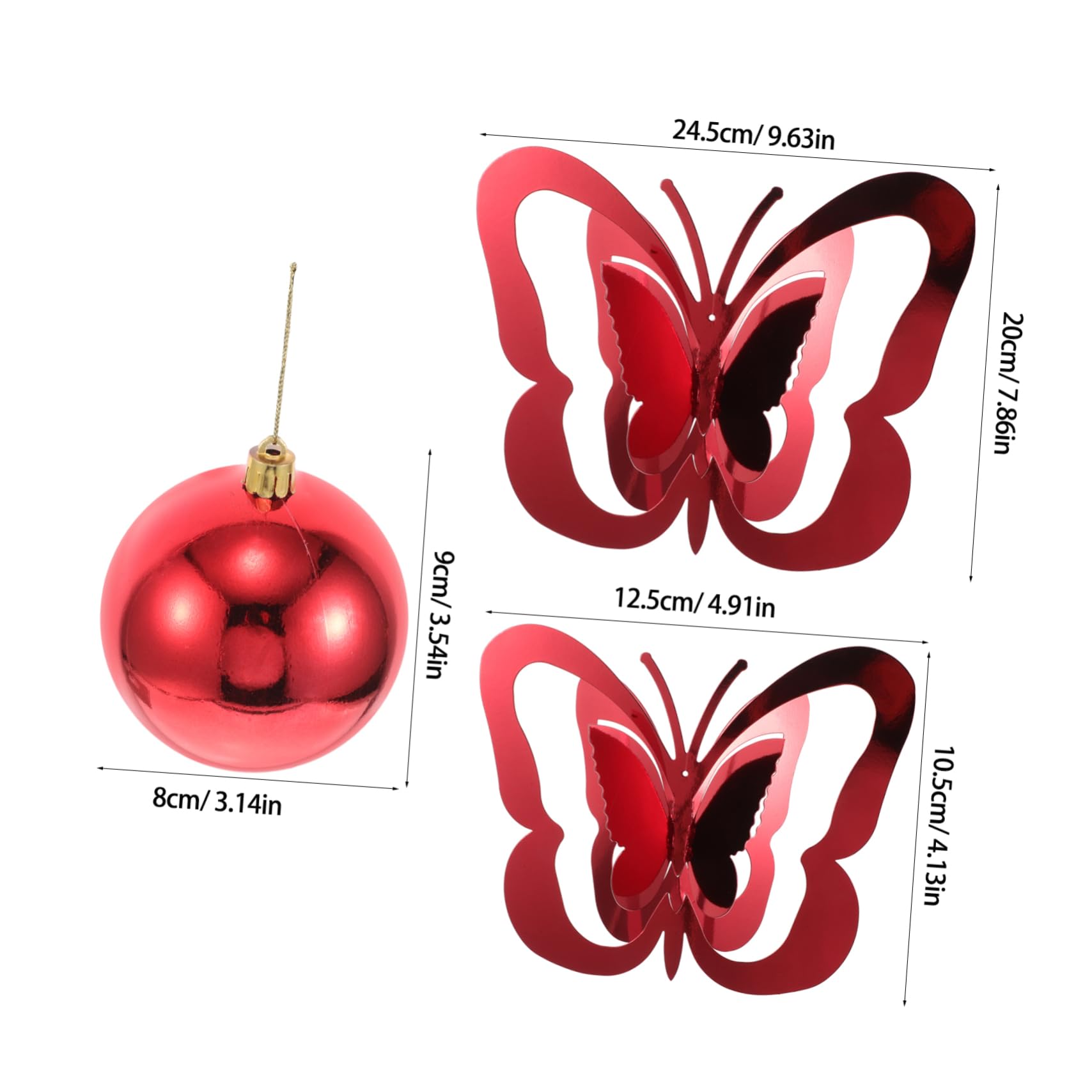 Garneck 1set Decorazioni Appese Farfalla Per Ghirlande Di Farfalle e Palline Lucenti Per Feste e Occasioni Speciali Palline Farfalle