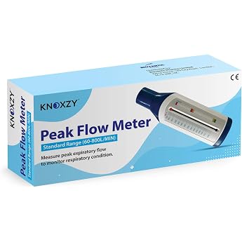 KNOXZY Peak Flow Meter for Adults to Monitor Lung Function - Exhalation Flow Meter for Monitoring Breathing Status - Spirometry Pulmonary Function Recovery Training Device