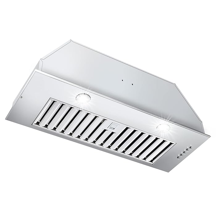 Buy Range Hood Insert 30 Inch, 600 CFM Matel Covered Motor Builtin Stainless Steel Vent Hood