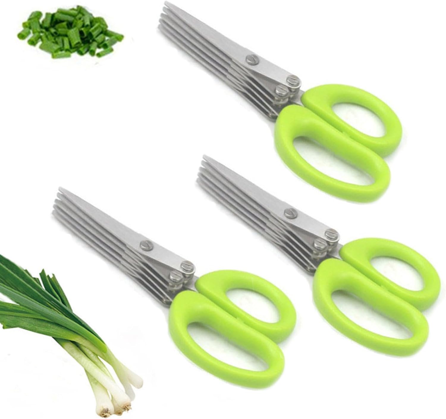 Five Blade Kitchen Salad Scissors, Five Blade Kitchen Salad Scissors Stainless Steel