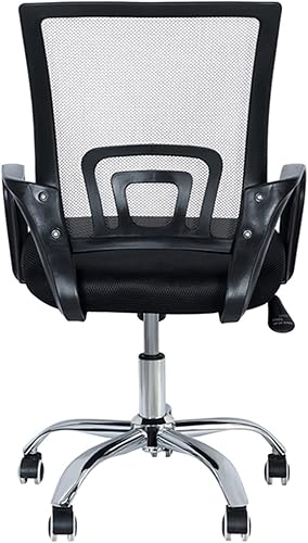Silla de oficina, silla de oficina en casa, silla de escritorio ergonómica negra, silla de PC de malla con soporte lumbar, silla giratoria ejecutiva