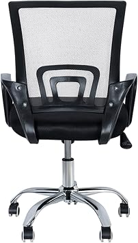 Executive Desk Chair Home Office Chair Black Ergonomic Desk Chair Mesh PC Chair with Lumbar Support Executive Swivel Adjustable Mid Back Task Chair with Armrest Office Chair