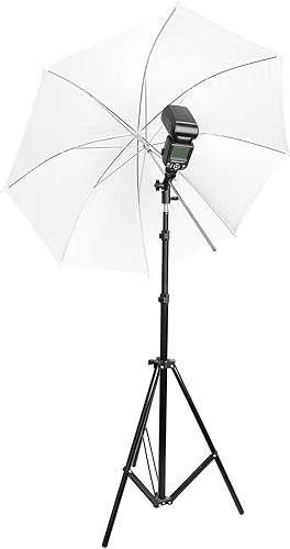 Miniatura 3 de Soporte de flash Anwenk actualizado con soporte de luz flash con soporte para paraguas giratorio, compatible con flash de cámara Canon Nikon Pentax
