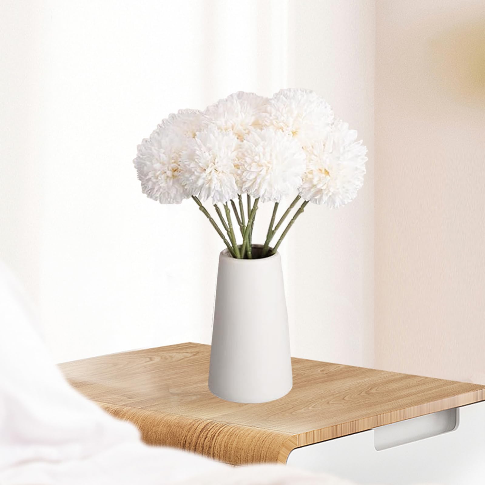 Bouquet di ortensie artificiali, fiori e foglie di seta, composizione floreale in plastica senza vaso per decorazioni nuziali, D | Leroy Merlin