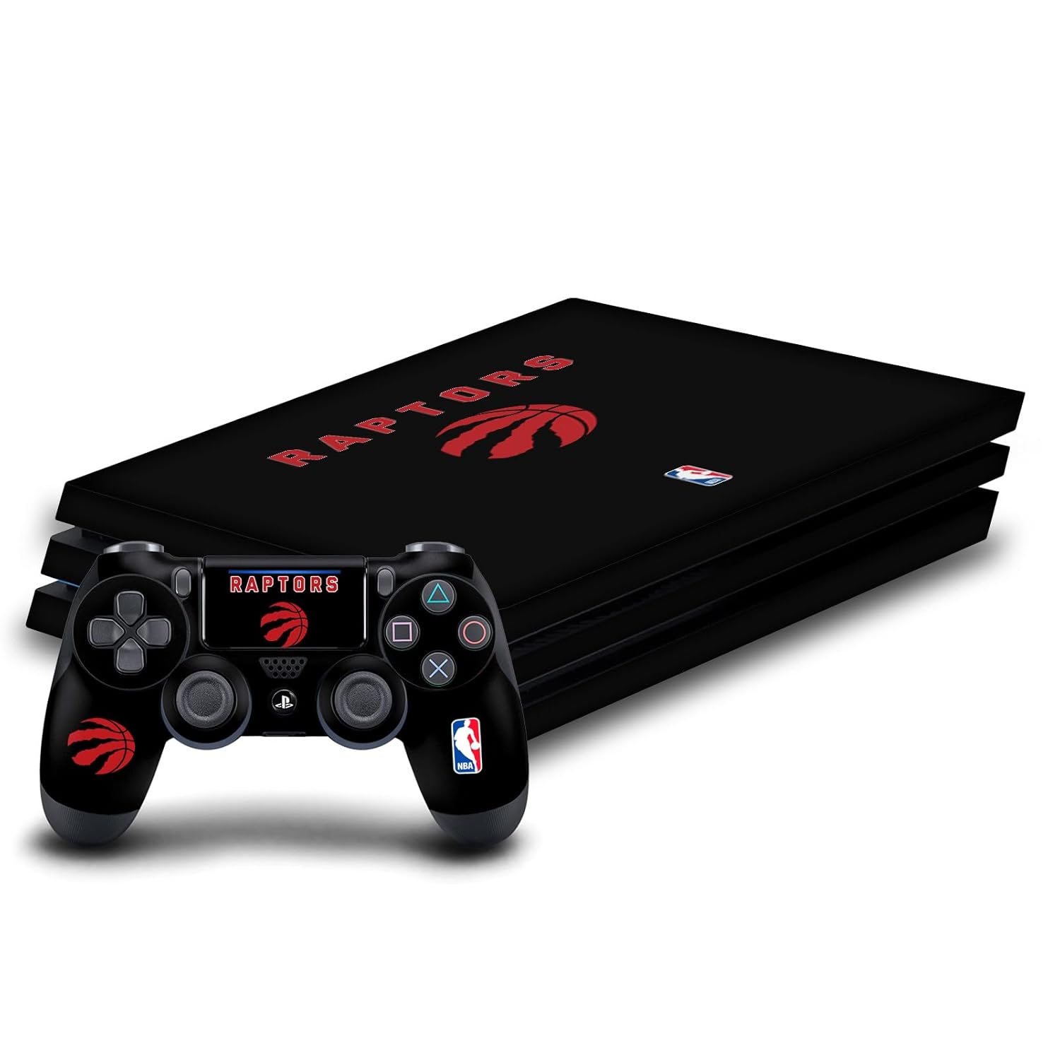 Head Case Designs Officially Licensed NBA Black Design Toronto Raptors Logo Vinyl Sticker Gaming Skin Decal Cover Compatible With Sony PlayStation 4 PS4 Pro Console and DualShock 4 Controller
