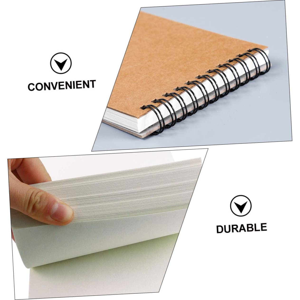2pièces Lot De Cahiers De Dessin Papier Vierge Pour Croquis Et Dessins Portable Et Pratique