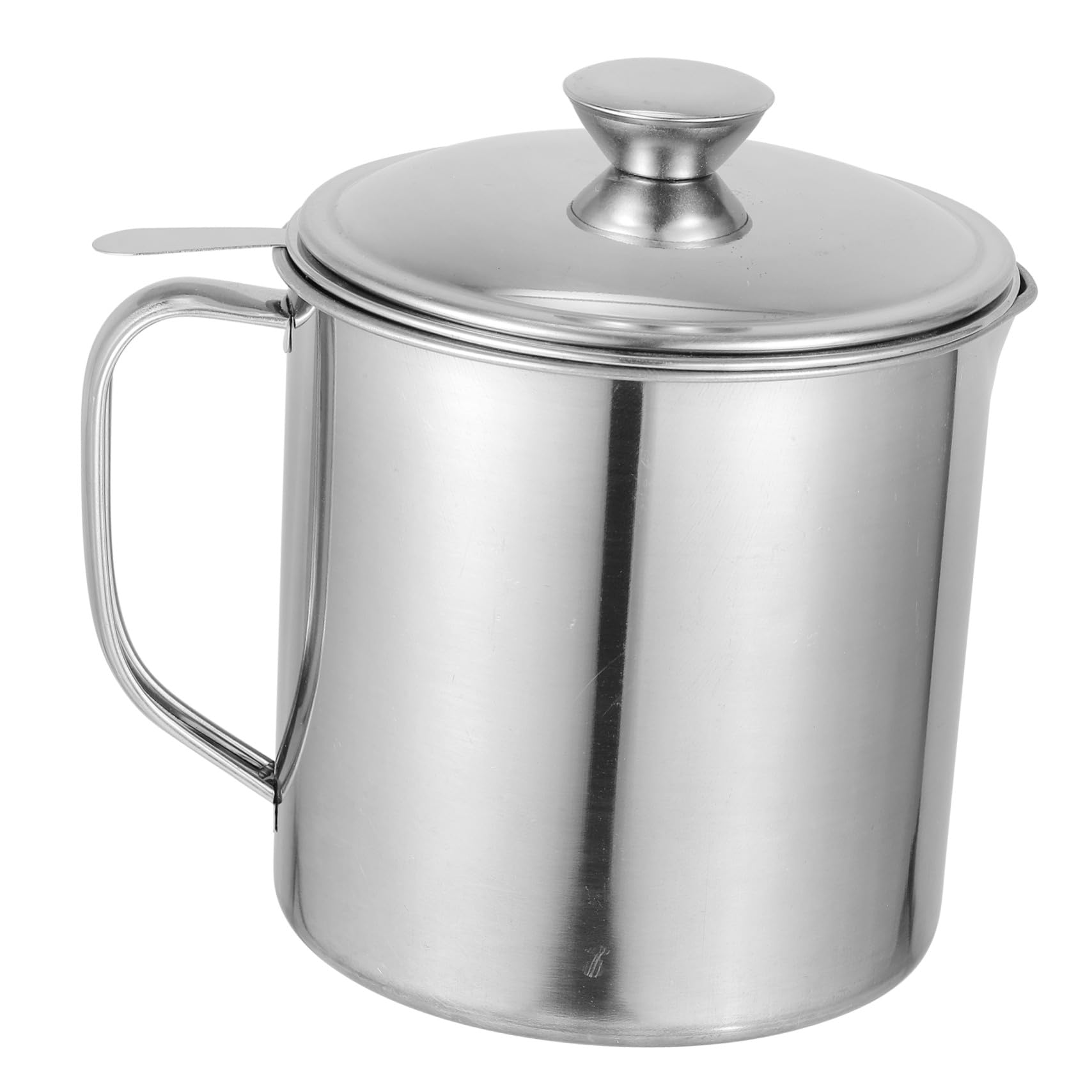 MYXJX oil dispenser, Stainless Steel Oil Container with Strainer and Cover for Healthy Cooking and Liquid Seasoning Storage