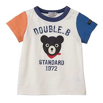 日本製　ミキハウス　ダブルビー　DOUBLE.B グレー 半袖　Tシャツ 100 Amazon | 【 ミキハウス ダブルビー 】 Tシャツ 2枚セット 2枚