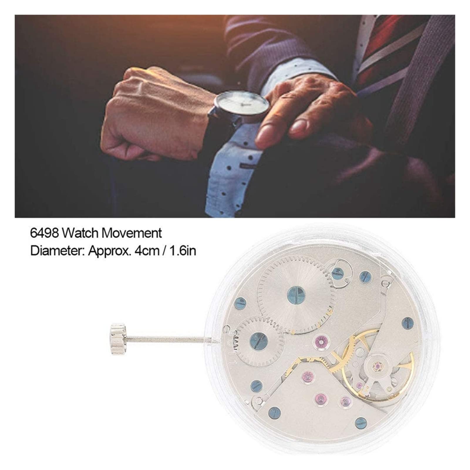 Mecanismo de reloj mecánico automático. Mecanismo de reloj con superficie brillante. Fácil de usar para trabajos de relojería de precisión. Incluye un completo kit de herramientas para la reparac