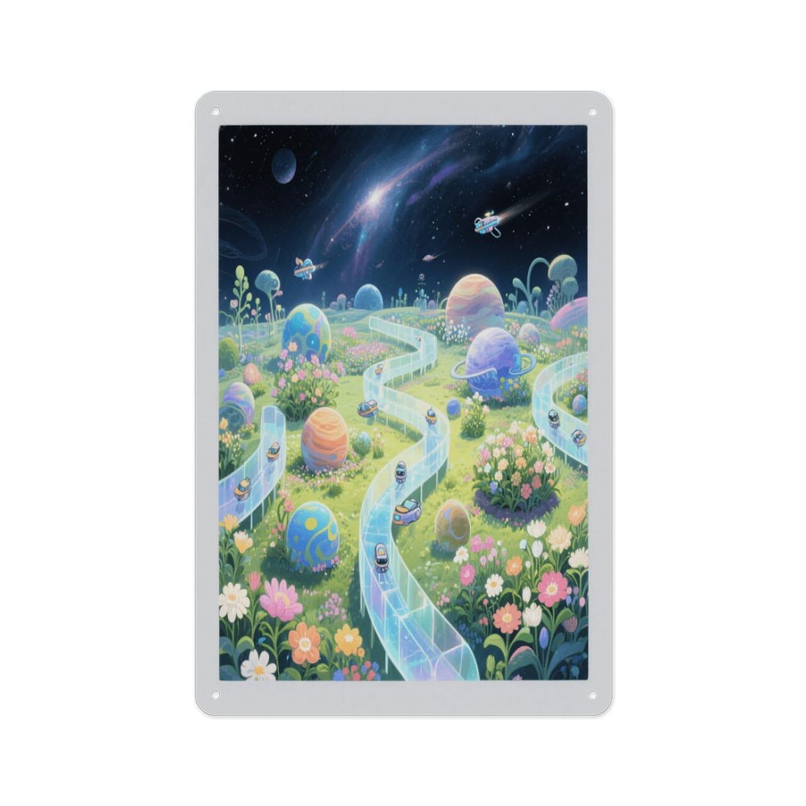 Fekiloot Style Interstellar Garden Wall Decor Metal Signs Tin Signs Poster
