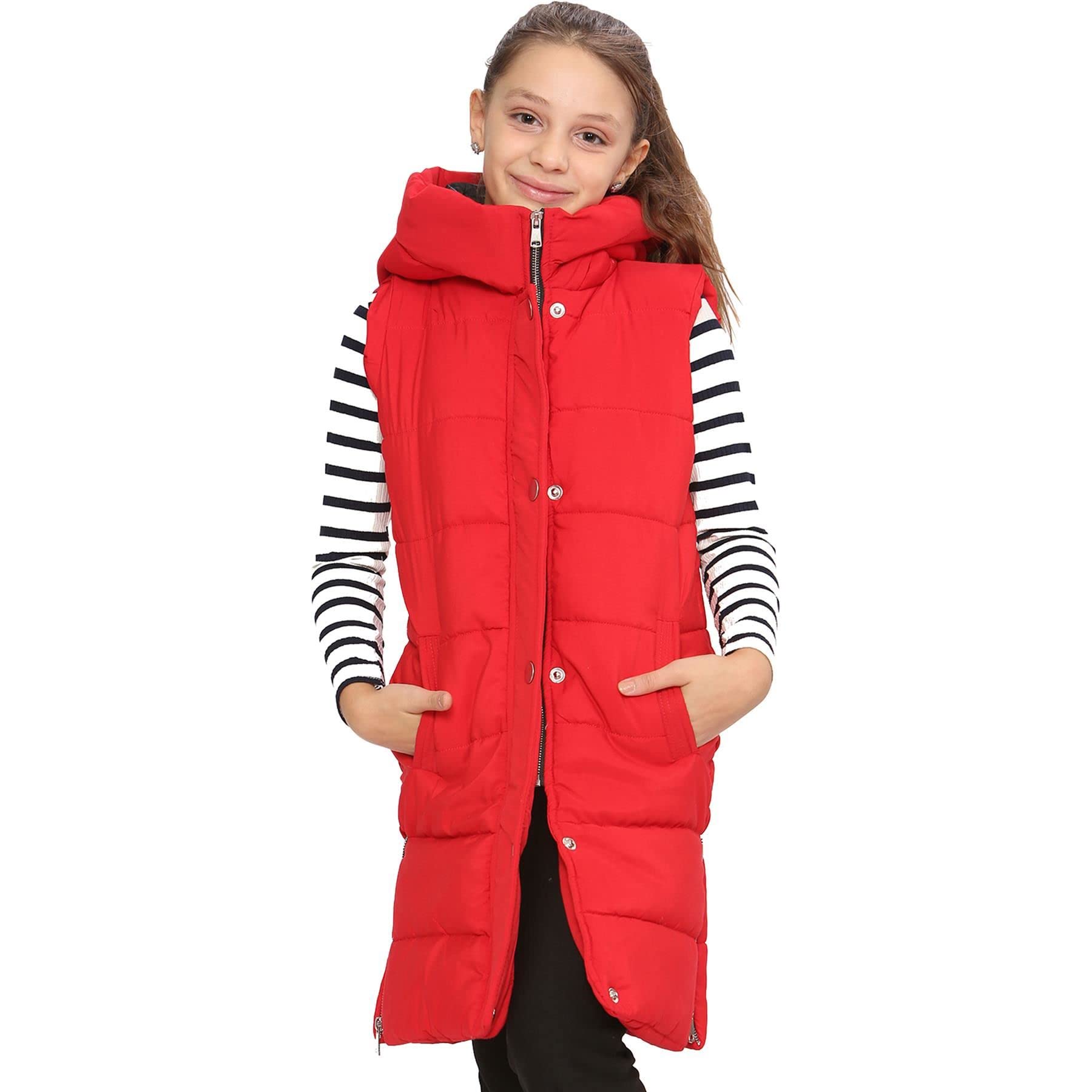 A2Z 4 Kids® Kinderen Meisjes Parka Jassen Met Capuchon Modieus Coats Mode Wol Mengsels - Jacket 007 Grey 7-8