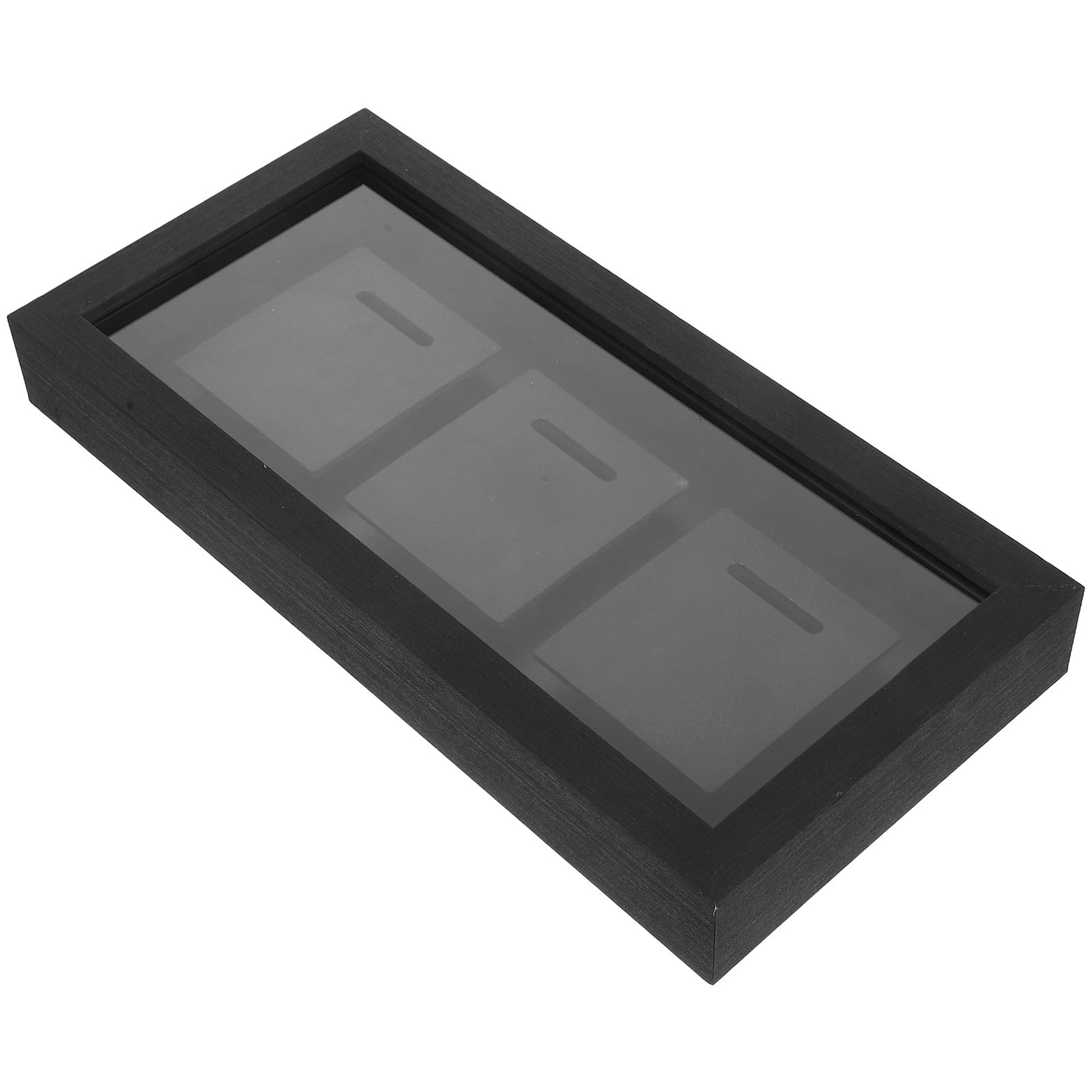 Soporte para Medallas de Premios en Madera Negra Instalación Fácil y Marco Tridimensional para Exhibir 3 Medallas en Oficina o Eventos Deportivos