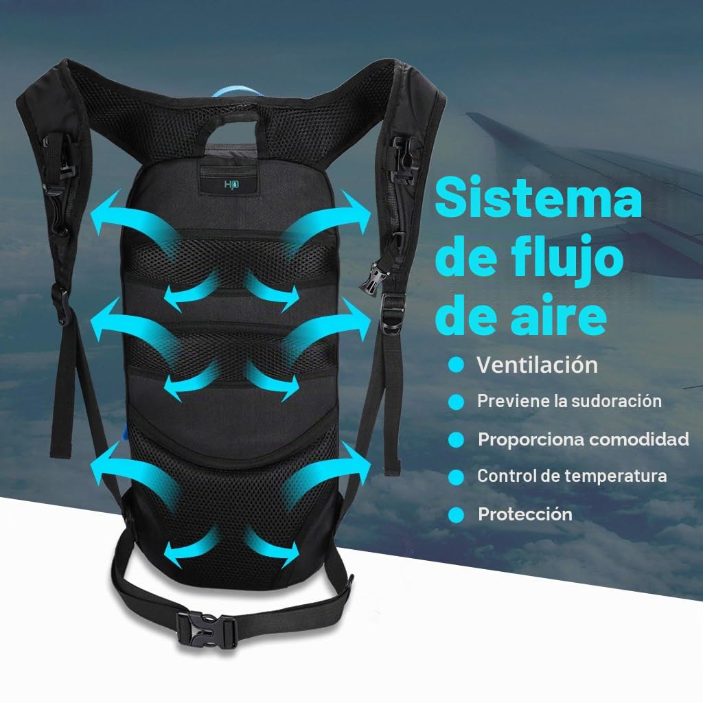 Mochila de Bicicleta Ligera, Mochila Esqui 6L para Hombre y Mujer, Pequeña Mochila Impermeable para Ciclismo Moto MTB Enduro