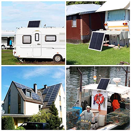 DOKIO Polykristallines Solarmodul 20W 12V mit Laderegler (2X USB-Port) für Wohnmobil, Camping, Gartenhaus – Bild 8
