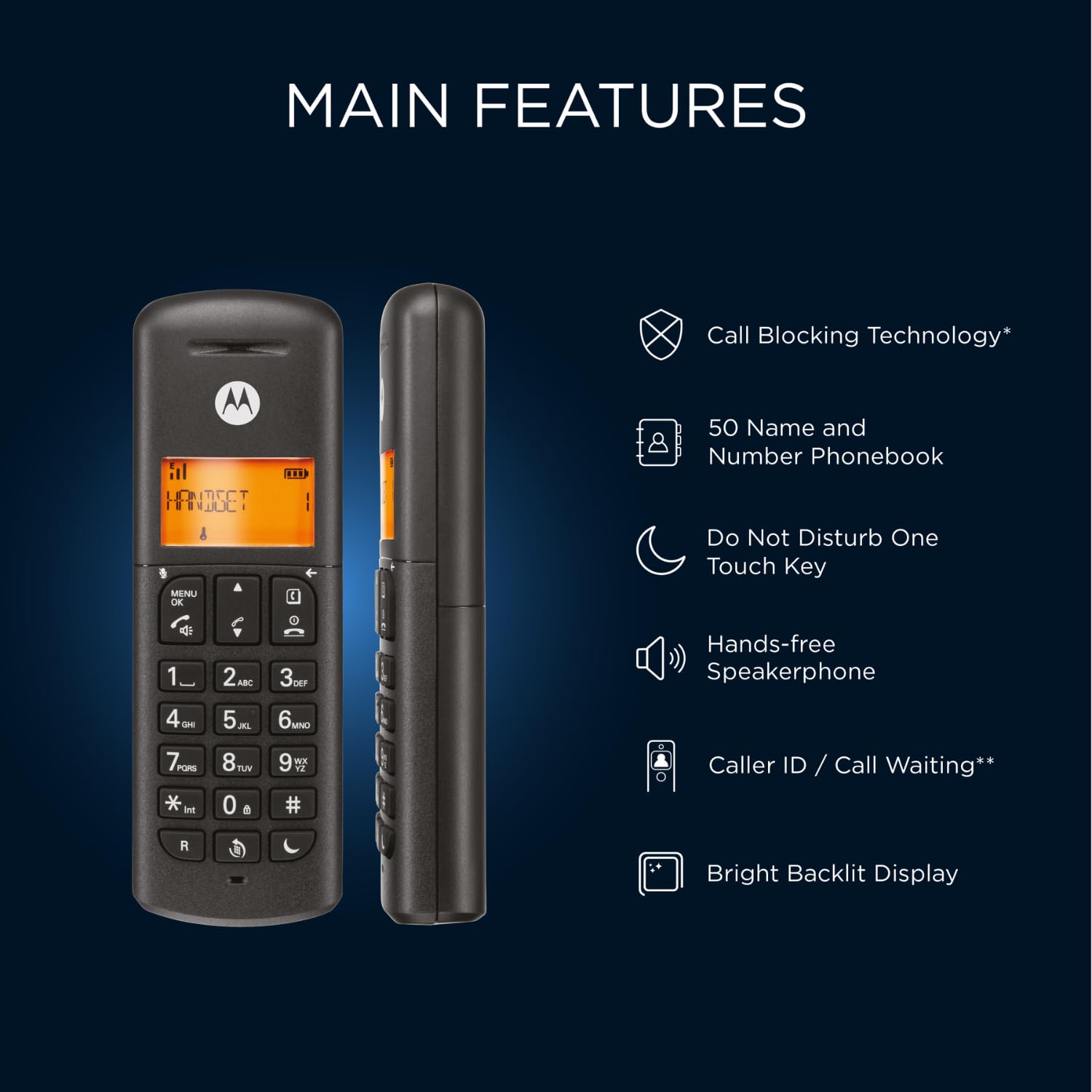 Motorola E212 Digital Cordless Twin DECT Phone TAM Phone