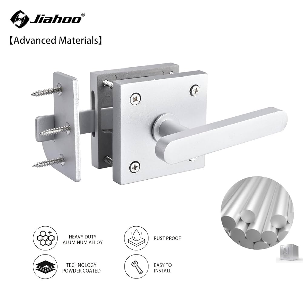 Amazon.co.jp: JIAHOO ダブルサイドゲートラッチ アルミセルフ