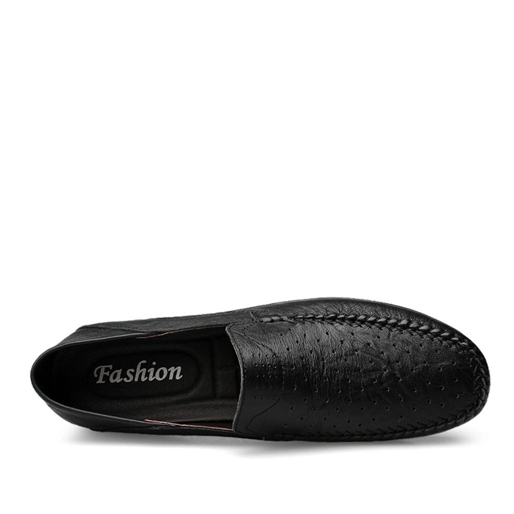 Hombre Mocasines Slip On Verano Agujero Transpirable Comodas Hilo de Coser Trabajo Zapatos