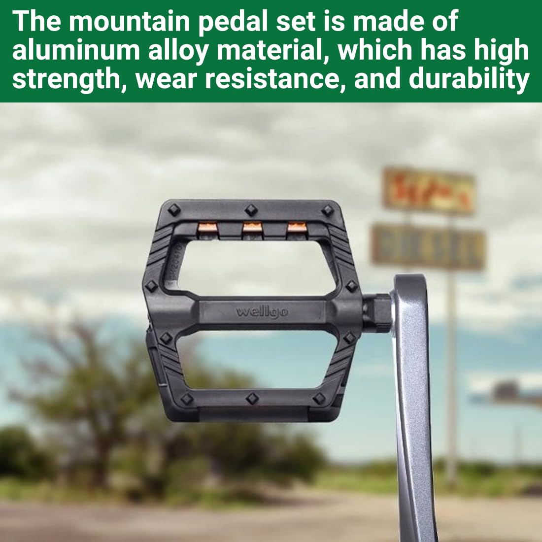 Pedali bici da strada/mountain bike, Pedaliera Nero Flat, Pedale Antiscivolo, Pedalibici Impermeabile, Antipolvere Superficie Larga Leggeri Accessori Bici, per Principianti, Bici da Strada, da Città