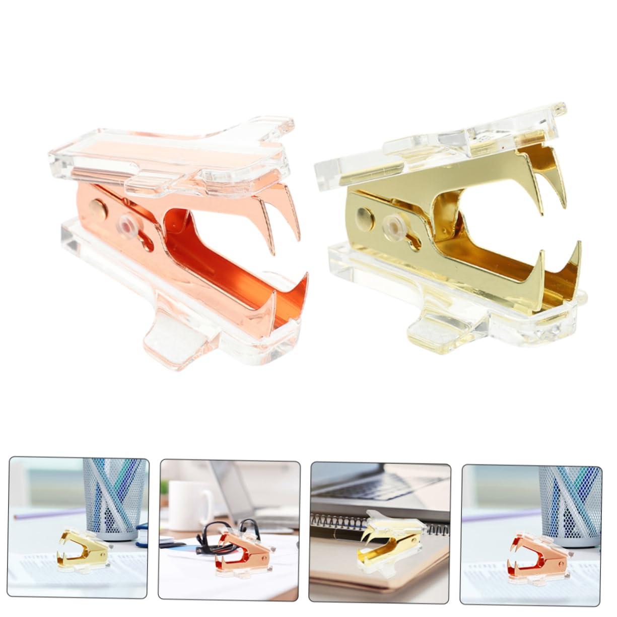 EXCEART 8pezzi Mini Levapunti Ergonomico Design Aereo Per Ufficio e Casa Strumento Pratico Per Rimuovere Graffette Senza Danni