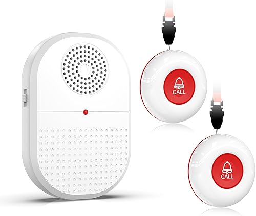 CallToU Buscapersonas para cuidadores Botón de llamada inalámbrico para ancianos Botón de llamada inalámbrico Buscapersonas con vibración Sistema de