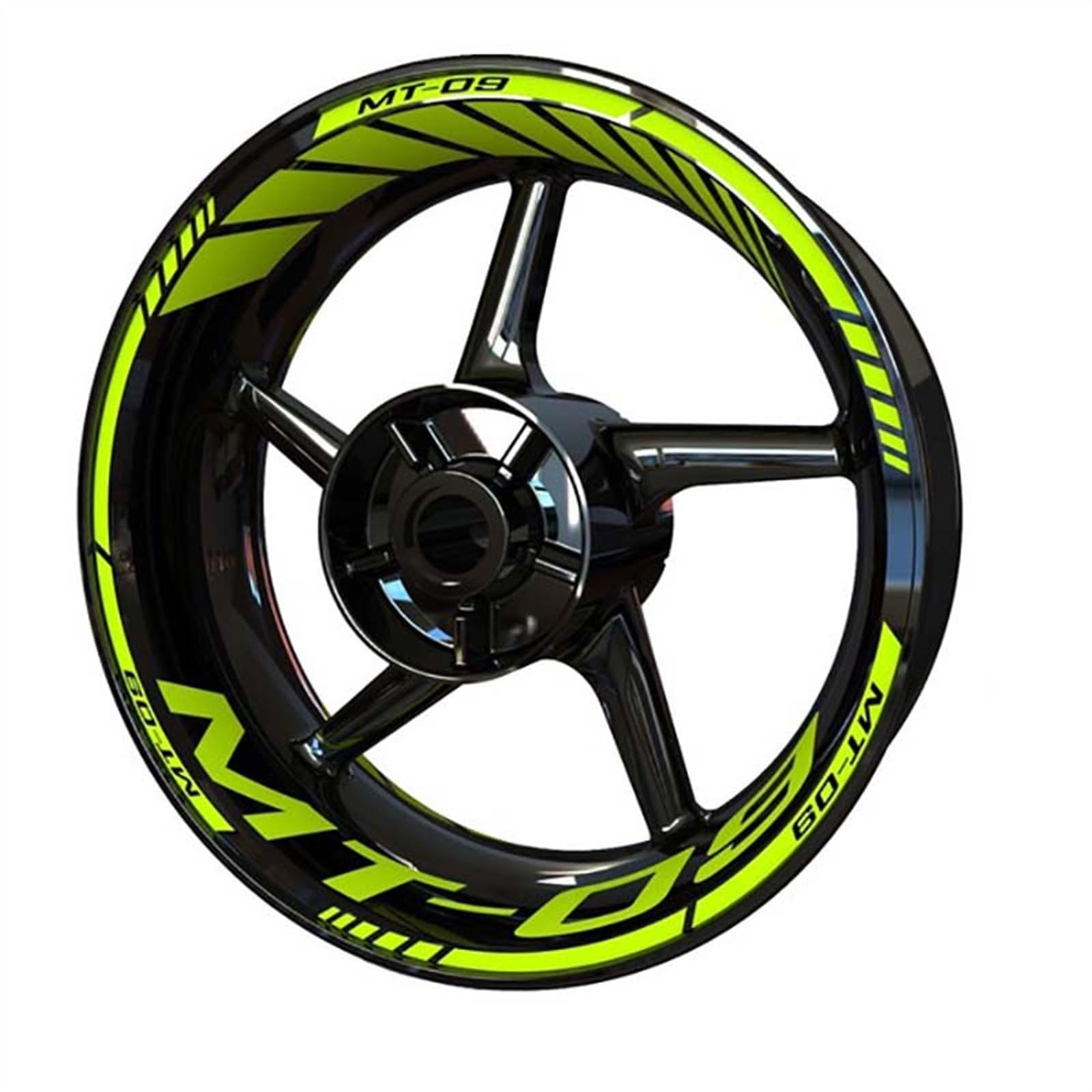 YESKIT Motorrad Felgenrand Aufkleber Streifen Emblem Wasserdicht Refit Dekoration Für Mt09 Mt 09 Sp 2017 2021 2022 (Color : 21)