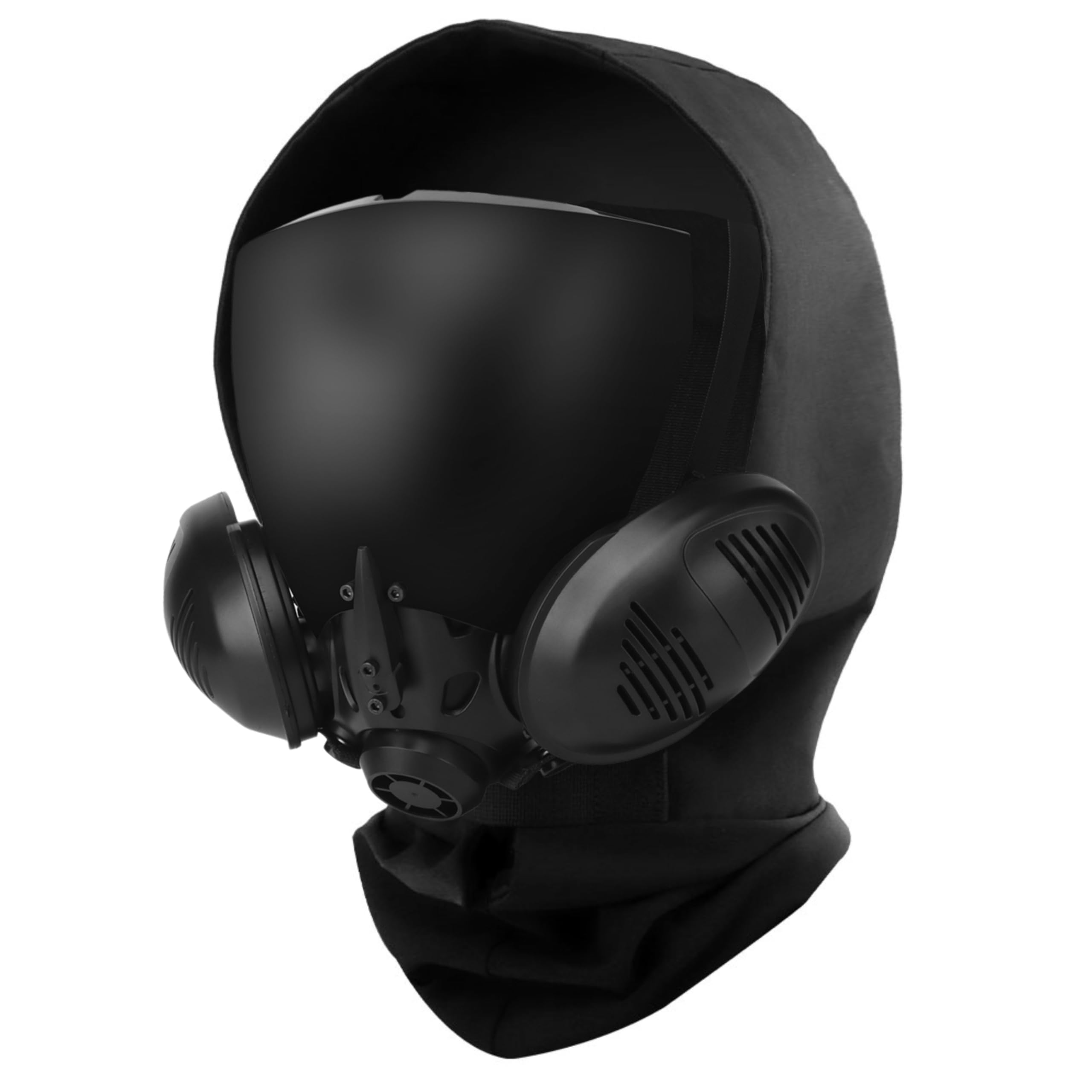 Cyberpunk Respirator Mask Anti-Fog Wide-Angle Goggles & Breathable Silicone Mask & Canister Shape(NOT REAL),Detachable Full Face Shield Lens Tactical Mask for Airsoft Military Darkwear (Mask ONLY)