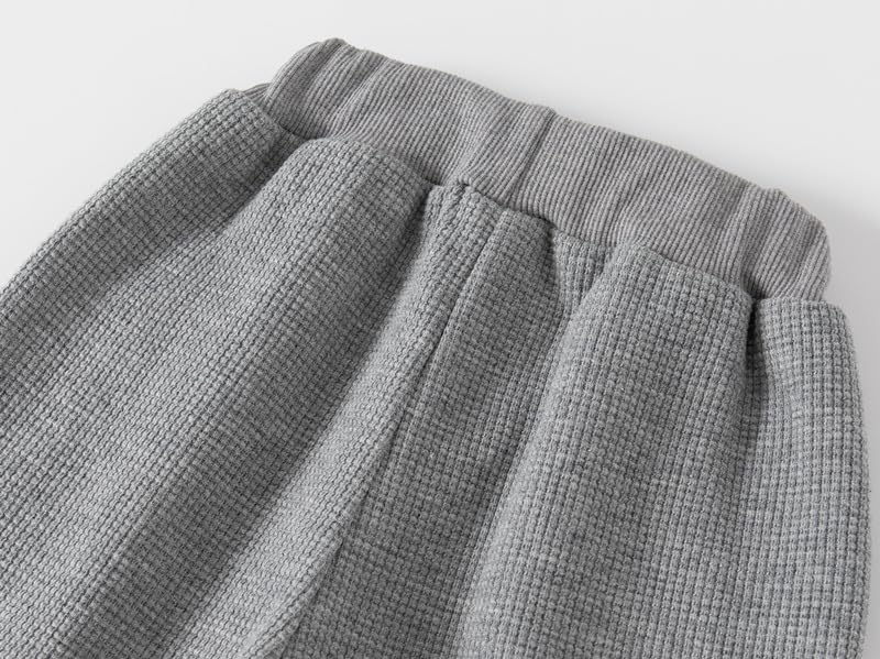 Irsutey Toddler Boys Active Jogger Sweatpants Kids Casual Athletic Solid Color Elastic Pull On Pants with Pocket 2 Pack4