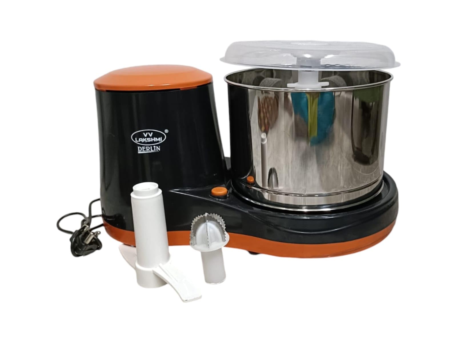VV LAKSHMI Table Top Wet Grinder | Motor 150w Single Phase | 2 litres Capacity | DERLIN Model | Black Colour with Beige Colour Lid-image-38